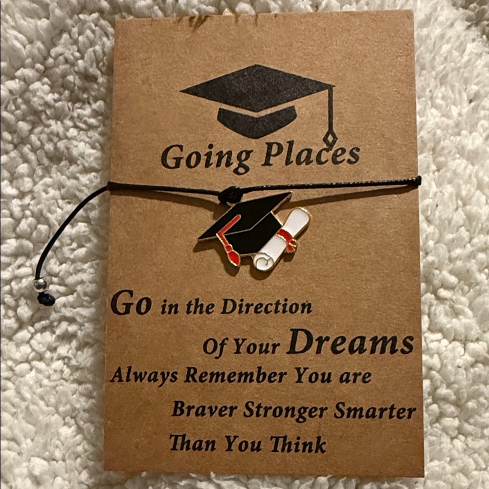 Graduation Bracelet with Inspirational Quote